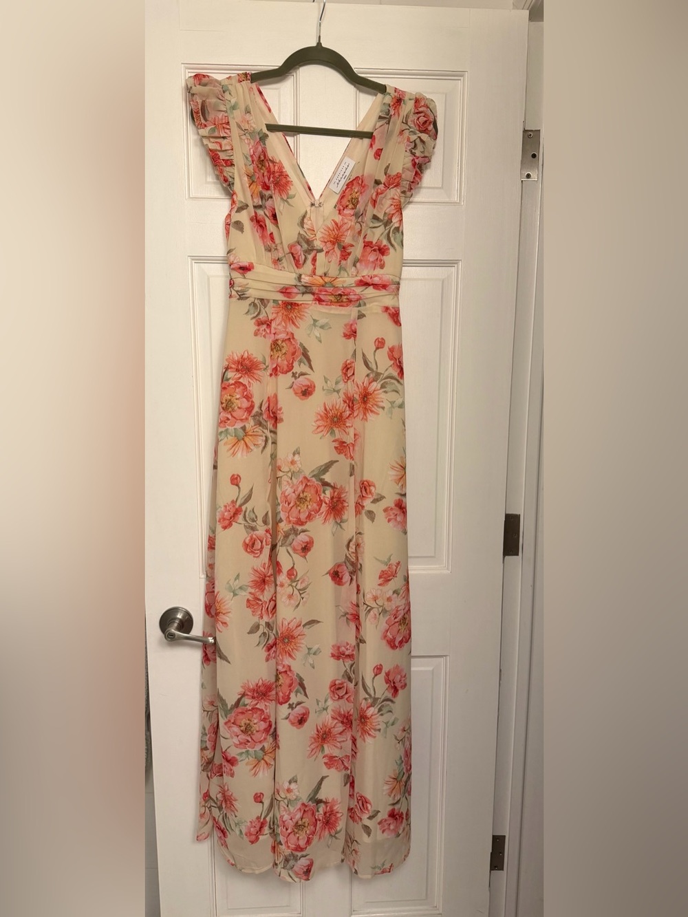 American Threads Floral Maxi Dress | Small | Garden Party Wedding Guest Dress